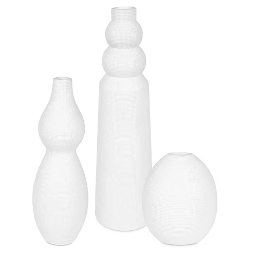 Uttermost 18218 Forma 19" Tall Earthenware Vases - Set of 3 - White - Picture 1 of 4