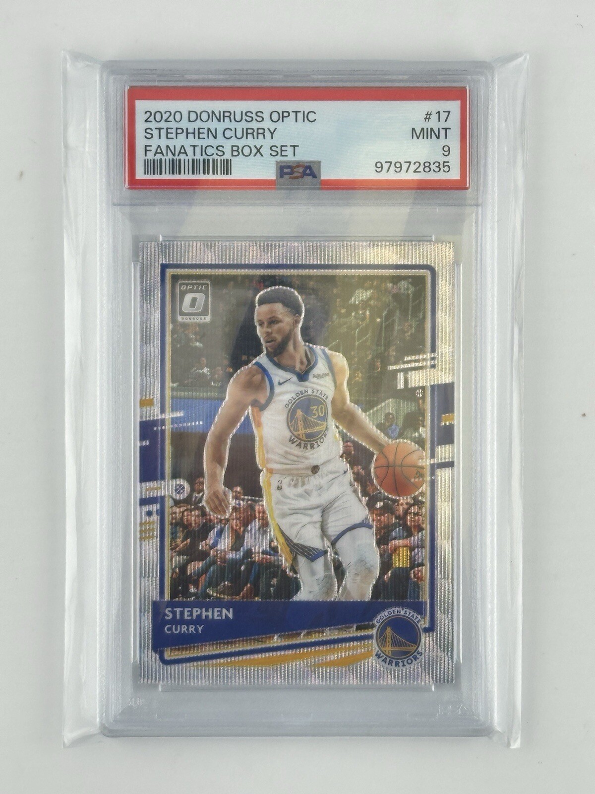 2020 Panini Donruss Optic Prizm Fanatics Box Set #17 Stephen Curry NBA PSA 9
