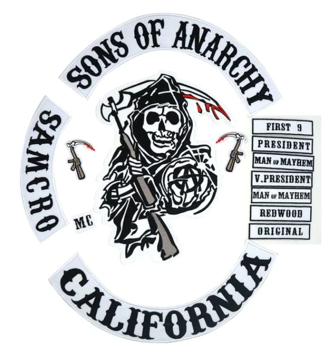 Son Of Anarchy Embroidered Jacket Patch Motorcycle Biker Club Rider Badge Back