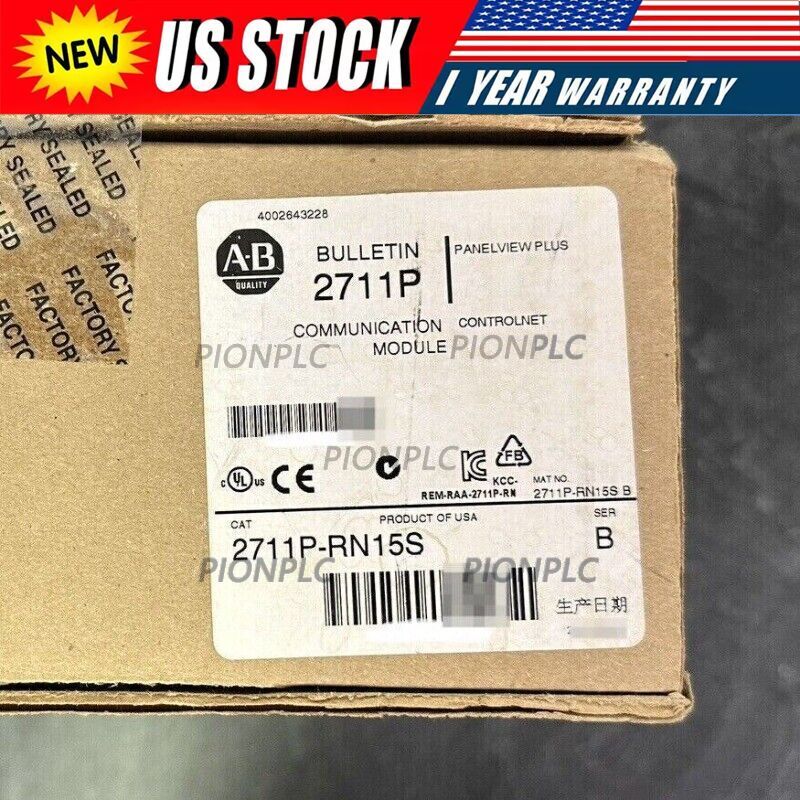 AB 2711P-RN15S/B Panel View Plus Control Net Module NEW Fast Shipping 1PCS
