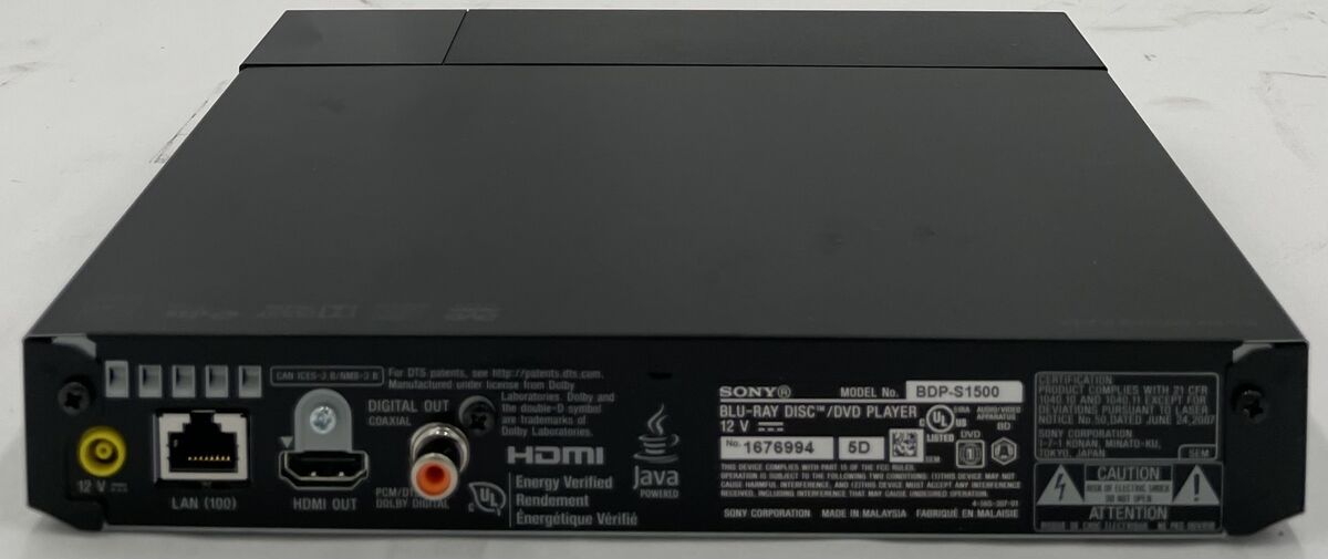 国内最安値！ SONY BDP-S1500 ブルーレイプレーヤー BLACK BDP-S1500