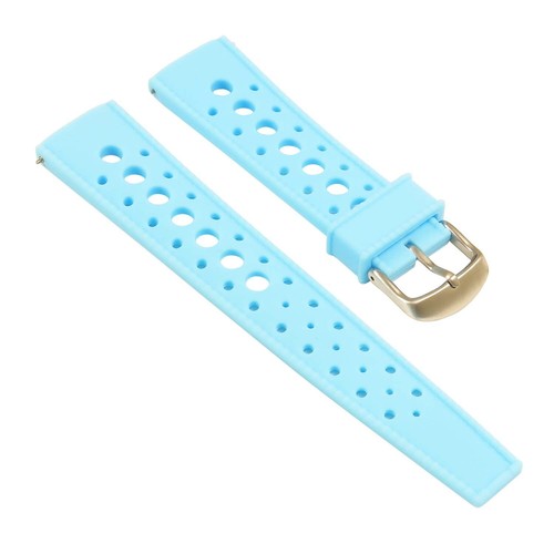 StrapsCo Retro Silicone Rubber Rally Dive Watch Band - Quick Release Strap - Picture 10 of 12