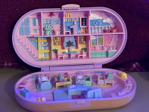 VTG 1992 Bluebird Toys Polly Pocket Stamper Stampin' School Playset NO PEOPLE