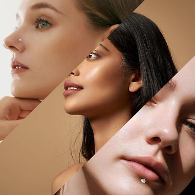 16g/18g Surgical Steel Labret Lip Stud CZ Cartilage Earring Lip Piercing  Jewelry