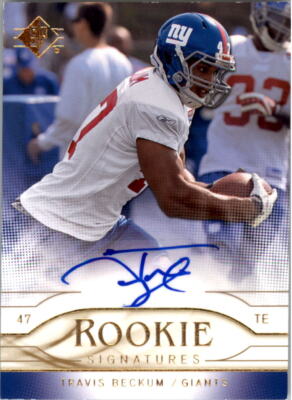 2009 SP Authentic Retail Rookie Signatures #RSTB Travis Beckum Auto - NM-MT
