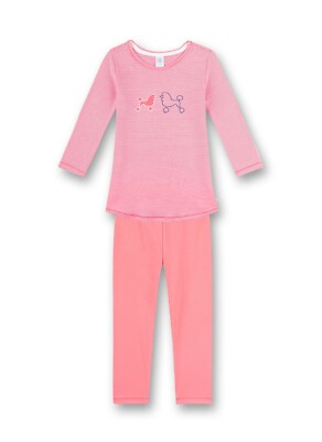 Girls' Pajamas Dogs, Pink By Sanetta Size 116+140