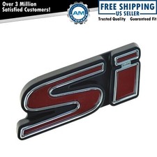 Honda 75732-svb-a01 Grille Mounted Red Chrome Si Nameplate Emblem For Civic