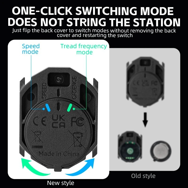 ROCKBROS Sensor de Cadencia de Ciclismo Sensor de Velocidad Bluetooth ANT+ Inalámbrico Impermeable - Imagen 3 de 4