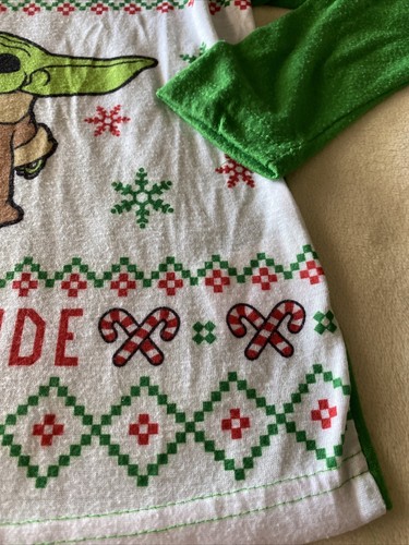Pijamas de lana Star Wars Niños verde gris Yoda Navidad manga larga 4-5 - Imagen 4 de 7