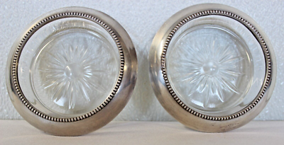 Vintage Frank M. Whiting & Co Sterling Silver Coaster #04 Beaded