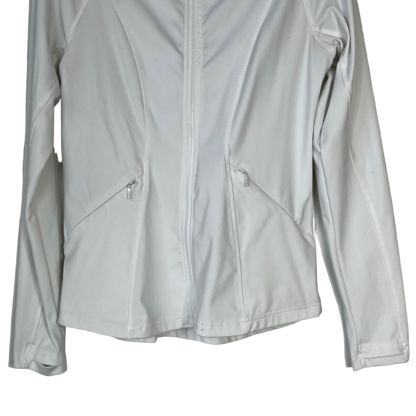 Spyder Active Womens Zipper Front Workout Jacket White Size Medium eBay