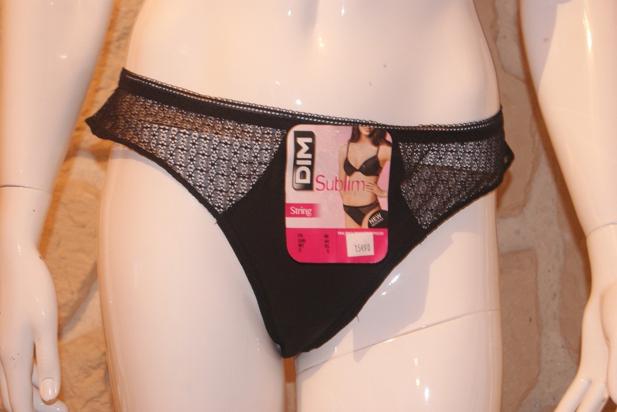 String Noir Sublim Dim - Taille 46 - Neuf Avec étiquettes