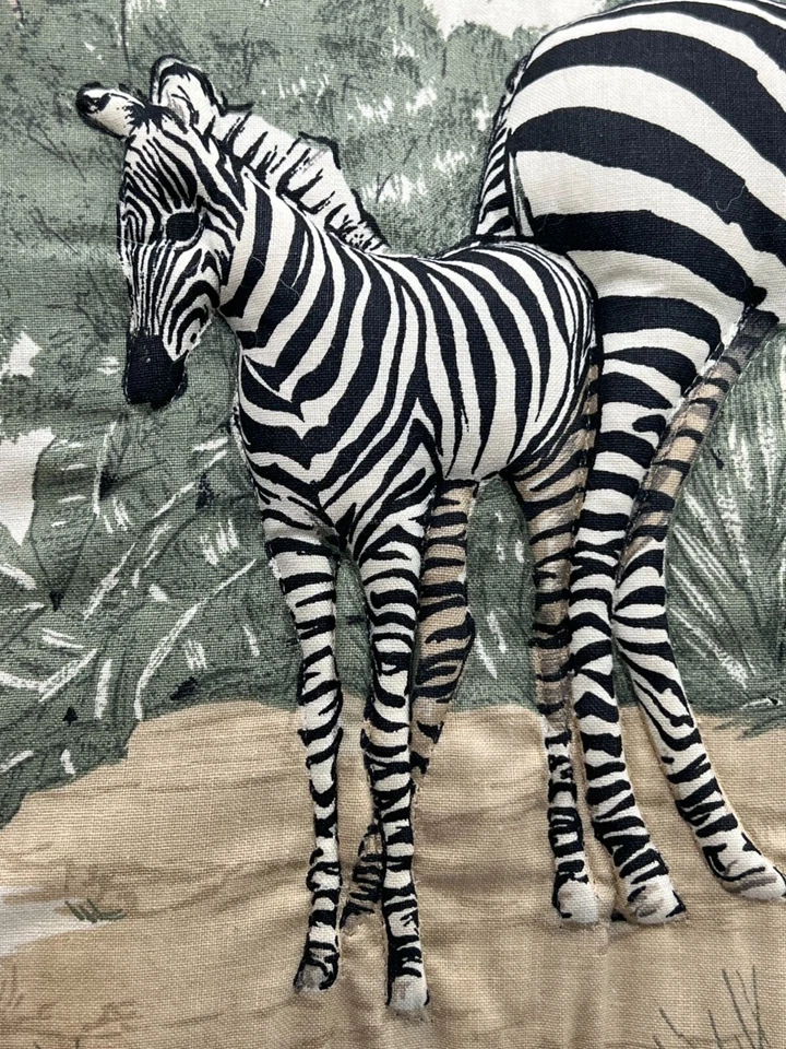 Almohada Cebra Madre y Bebé Telón de Fondo Safari 3D Rectangular 20"x15" Selva Foto 2 de 4