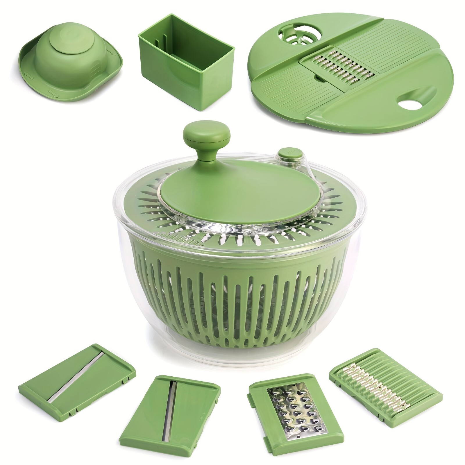 Salad Spinner, 3.6 Qt Spinner Double Drainage Holes Washing, Spinning, Draining-image