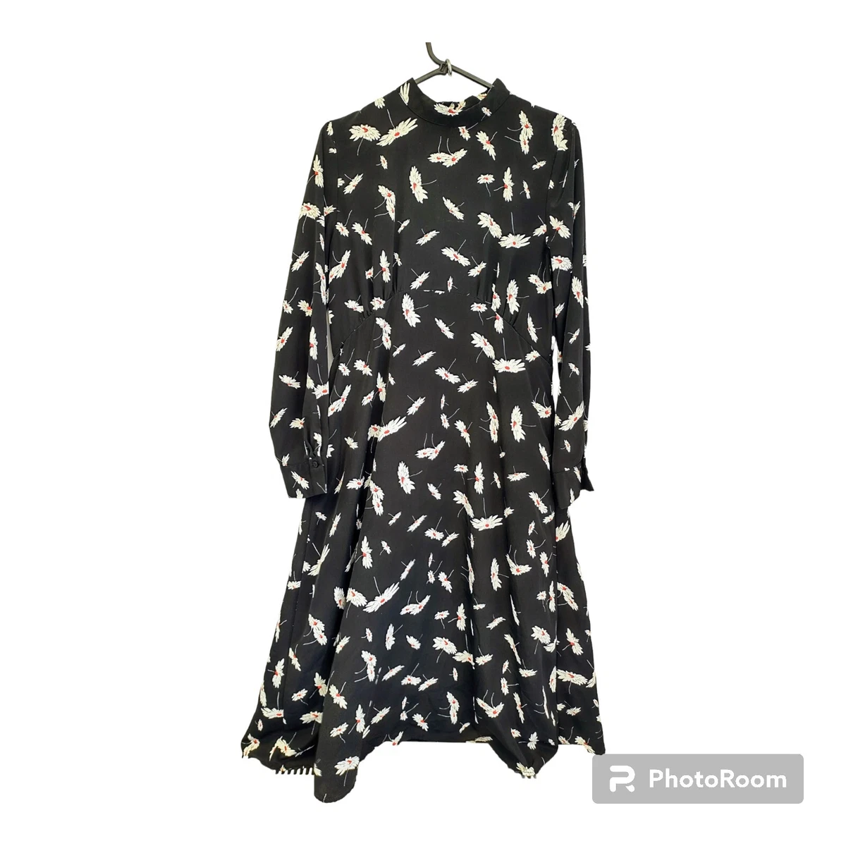 Zara black daisy dress cheap