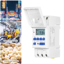 AC Digital LCD DIN Rail Programmable Weekly Relay Timer Control Switch N9T1