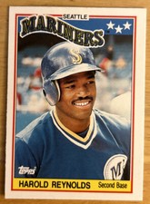 1988 Topps UK Minis American Baseball Harold Reynolds Card #60 Mariners EX O/C