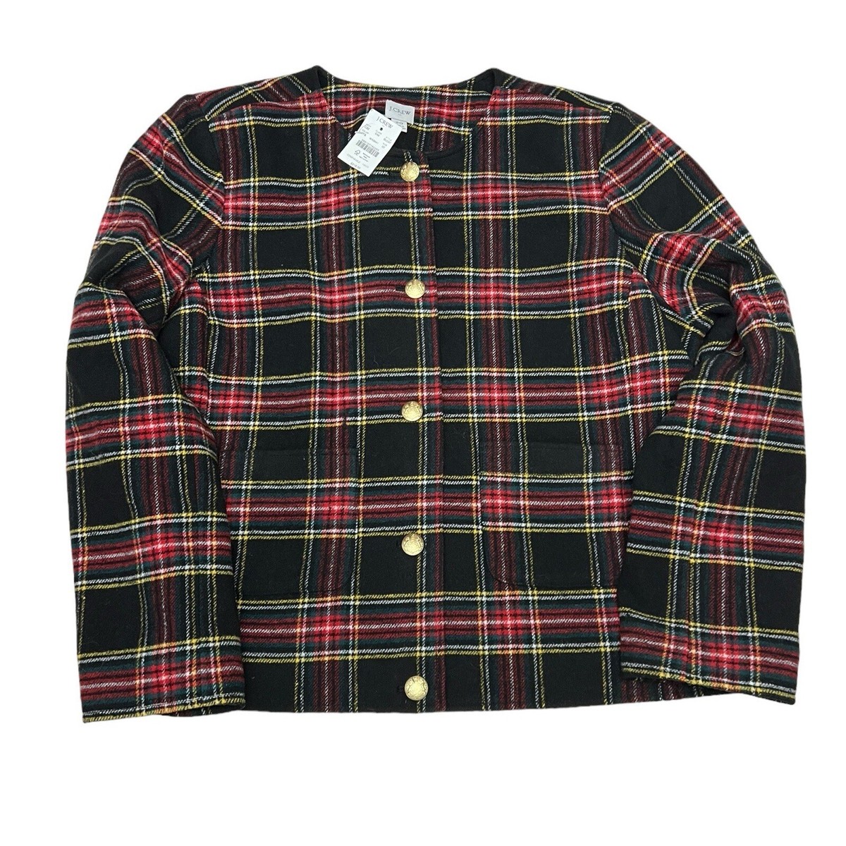 J. Crew Factory Womens Stewart Tartan Plaid Wool Blend Lady