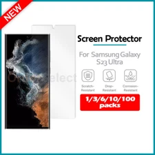 1-100 Lot LCD Clear Hydrogel Film Screen Protector for Samsung Galaxy S23 Ultra