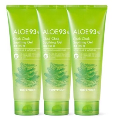 TONYMOLY Aloe 99% Chok Chok Soothing Gel 250ml × 3 | Hydrating & Calming | K-Bea