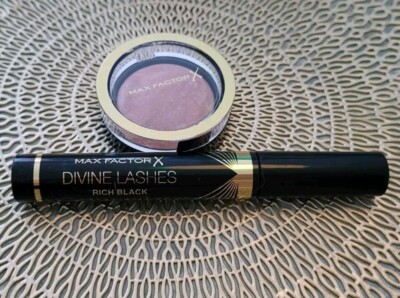 Max FACTOR Pastell Compact Blush Mauve + Divine Lashes Black Mascara SET