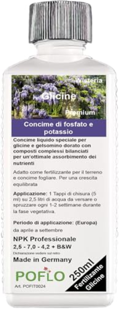 Fertilizante glicine Concime maggiociondolo concime liquido HIGH-TECH NPK (250ml