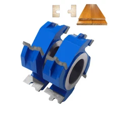 Stile & Rail Flooring Shaper Cutter Set 2 pcs 4-Wing Heavy-Duty Woodworking