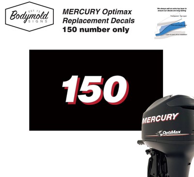 Autocollants Reproduction Mercury Optimax 200 Ch - Jeu D'autocollants Pour Moteur Hors-bord - Neuf