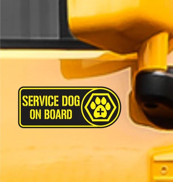 Service Dog On Board Sticker Set Vinyl Decal Labrador Guide Dog Car Sticker — 第 3/3 张图片