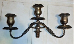 Antique Silver Georgian 3 Candle Candelabra without Stand, just needs polishing