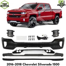 Front Bumper Primed Fog Lights Kit For 2016-2018 Chevrolet Silverado 1500 Front Bumper Primed Fog Lights Kit For 2016-2018 Chevrolet Silverado 1500