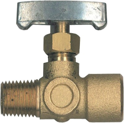 New Bayou Classic NV108P Brass Control Valve 1/8'' MNPT x 1/4'' FNPT LP Propane