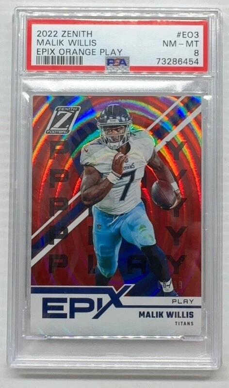 Malik Willis Panini Zenith Epix Orange Play #EO3 Base