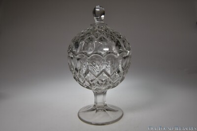 c. 1868 VICTORIA by Bakewell, Pears & Co FLINT COLORLESS Sugar w/Cover