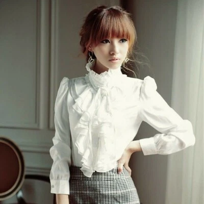 トップス sinoon/ logo frill collar shirt SINOON