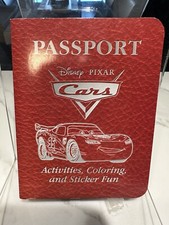 2006 Disney Pixar Cars PASSPORT Sticker Book With 8 Stickers Sheets