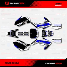 Black & Blue Shift Racing Graphics kit fits Honda Crf150R 07-25 Crf 150R Decal