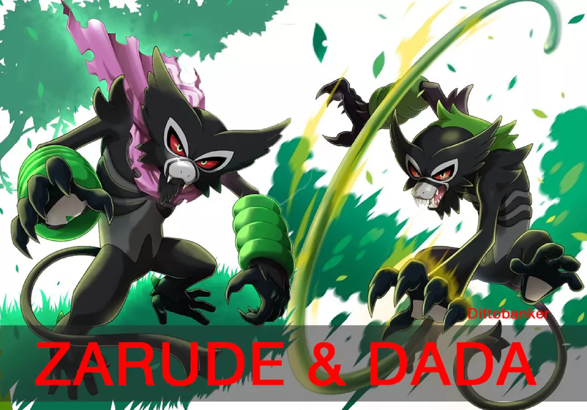 Pokemon Sword/Shield ZARUDE + DADA ZARUDE 2x Pokemon (2020 CoCo MOVIE)  NO-CODE