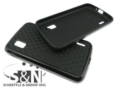 Google Nexus 4 LG960 Case Cube Handy Smartphone Rand Tasche Bumper schwarz
