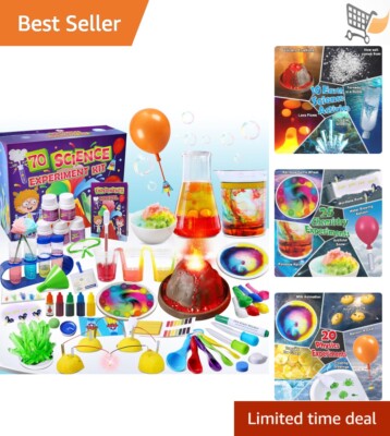 Science Kits 70 Experiments Chemistry Set Erupting Volcano Fruit Circuits STE...