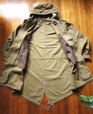 BUZZ RICKSON'S BR12266 M-51 Military Parka Mod Coat Olive (Size S