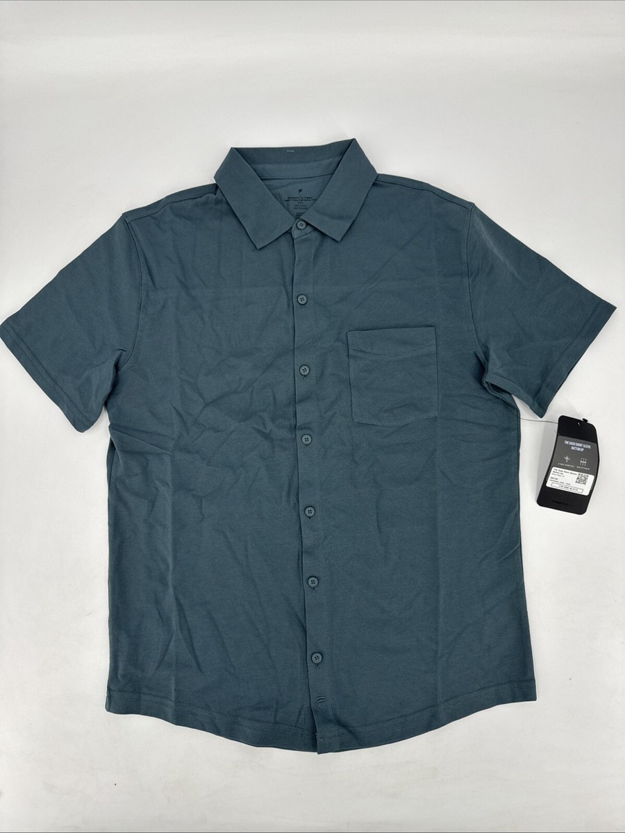 fabletics dress shirt Fabletics Men's Don Long Sleeve Button Up (Slim Fit) Blue Size L