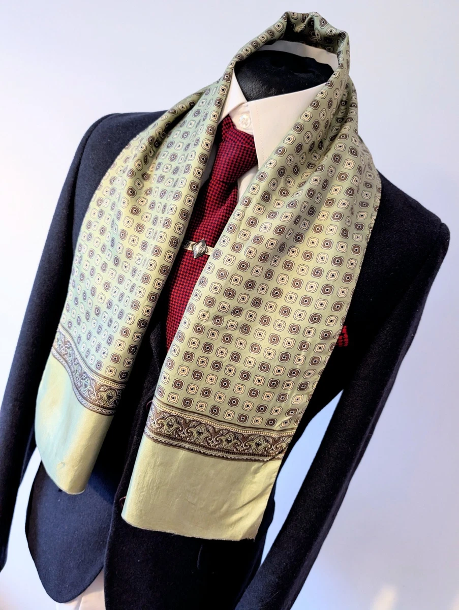 Foulard Vintage PROCHOWNICK En Soie 100% - 78x78cm - Carré Marron - Occasion