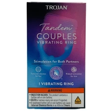 Trojan Tandem Couples Vibrating Ring 1 Pack New