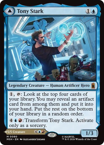 Tony Stark Borderless 0392 FOIL Marvel Super Heroes MTG NM | eBay
