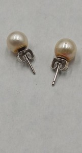 14K Gold Pearl Stud Earrings 7.34mm 1.86g XRF Acid Tested Estate Fine Jewelry