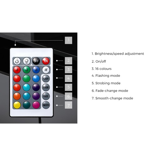 Oikiture TV Cabinet Entertainment Unit Stand RGB LED Storage Furniture 180cm - Picture 4 of 10