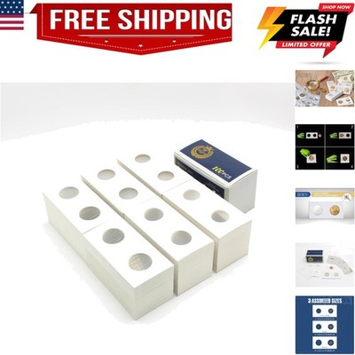 600PCS Coin Flips in 3 Sizes 。Coin Flips 2x2 for Penny（dime）、Nickel、Quarter。C...
