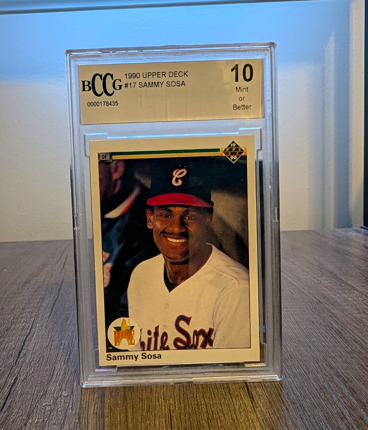 Upper Deck 1990 Sammy Sosa Star Rookie #17 White Sox BCCG Graded