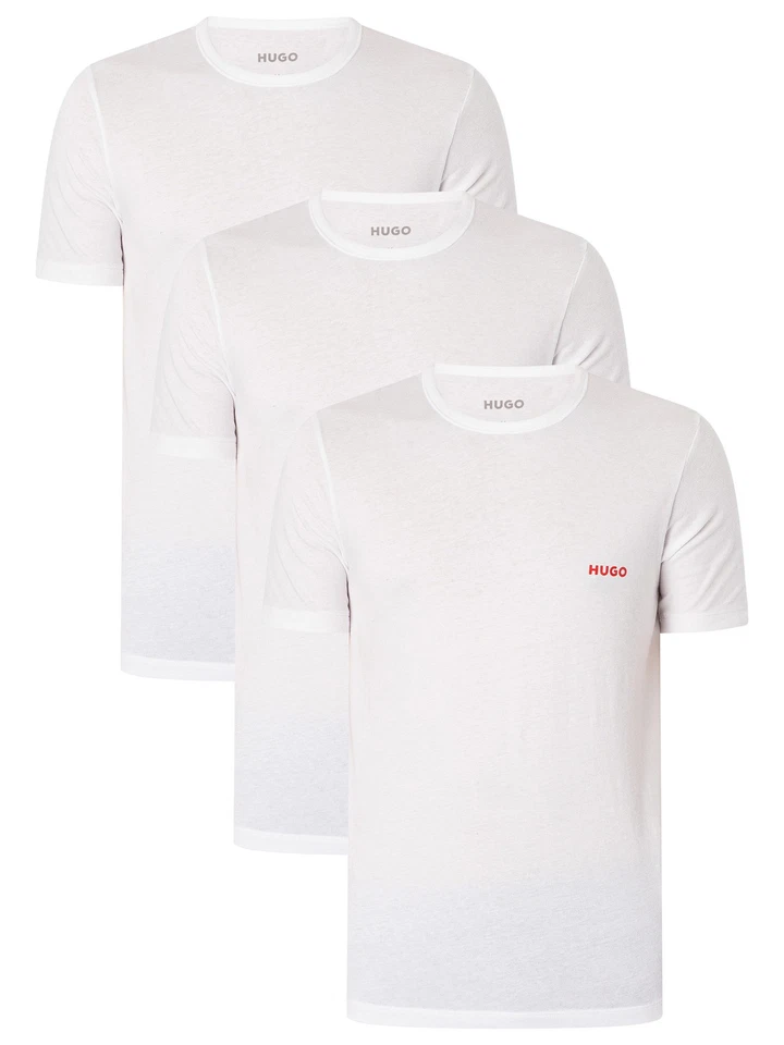 HUGO Men's 3 Pack Lounge T-Shirts, White
